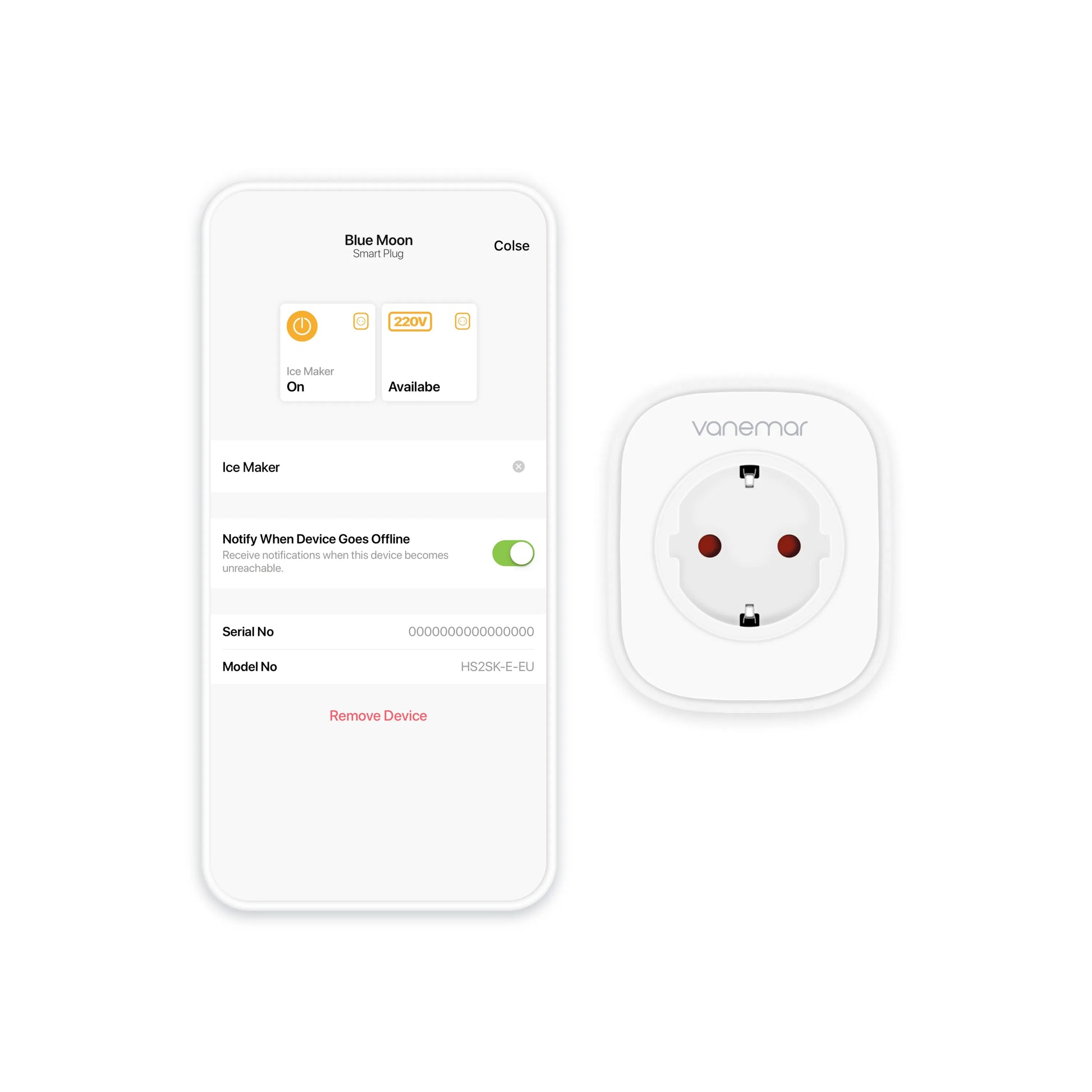 The operation of the smart plug is with the mobile application.